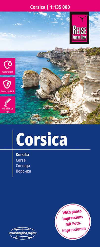 Vorderes Coverbild Reise Know-How Landkarte Korsika / Corsica (1:135.000)