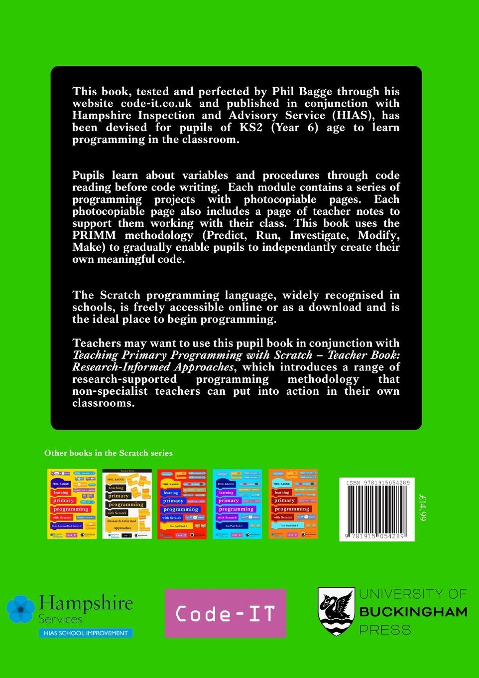 Rückseitencover Teaching Primary Programming with Scratch Pupil Book Year 6