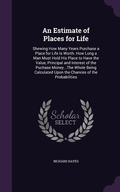 Vorderes Coverbild An Estimate of Places for Life