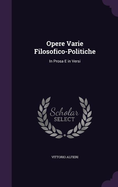 Vorderes Coverbild Opere Varie Filosofico-Politiche