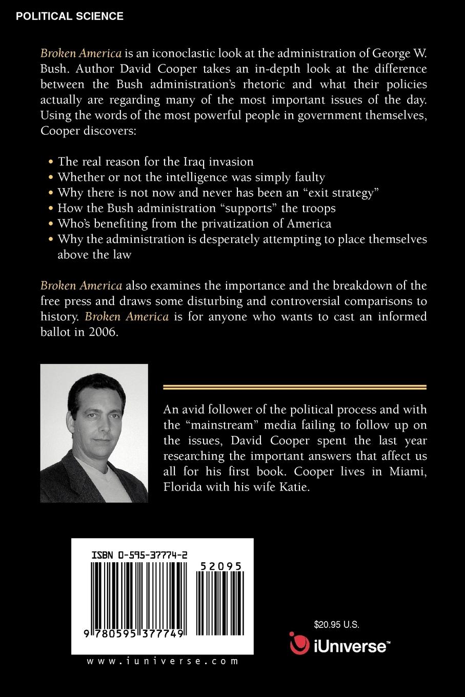 Rückseitencover Broken America