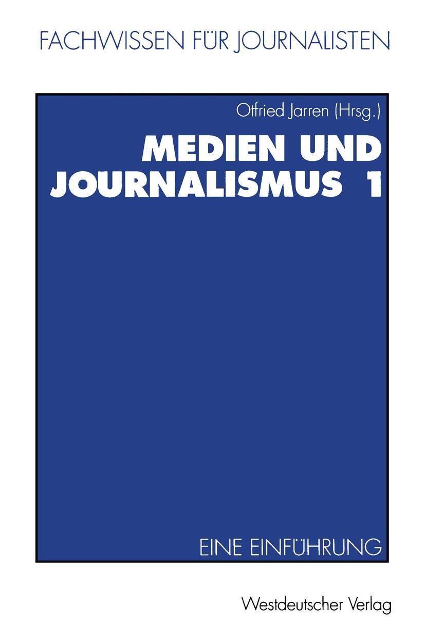 Vorderes Coverbild Medien und Journalismus 1