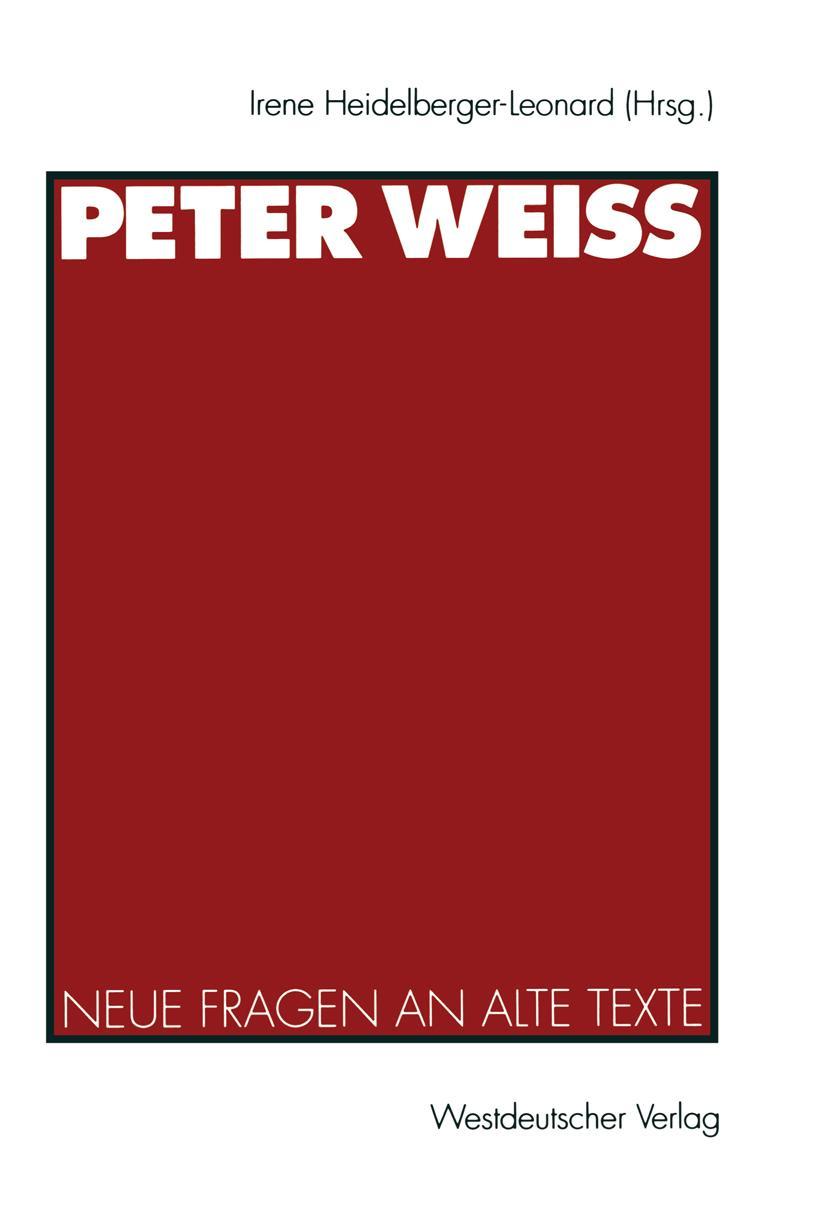 Vorderes Coverbild Peter Weiss