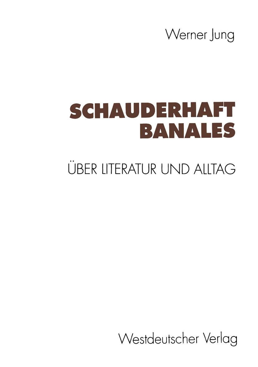 Vorderes Coverbild Schauderhaft Banales