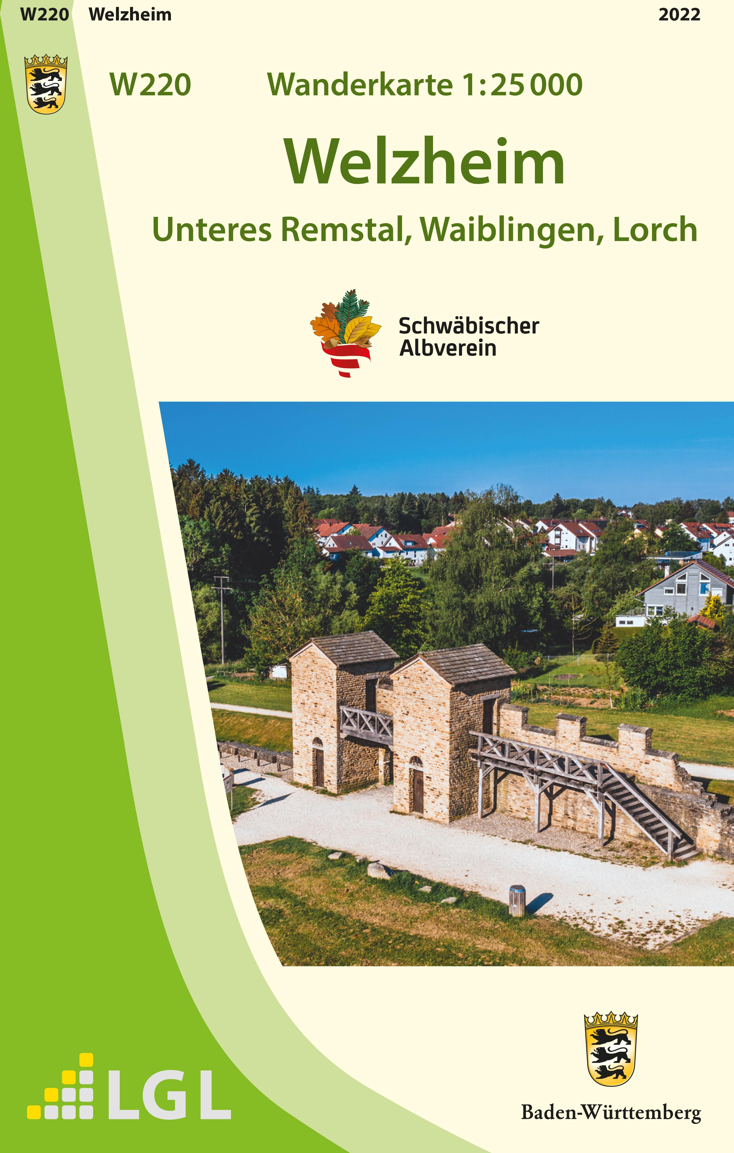 Vorderes Coverbild W220 Wanderkarte 1:25 000 Welzheim
