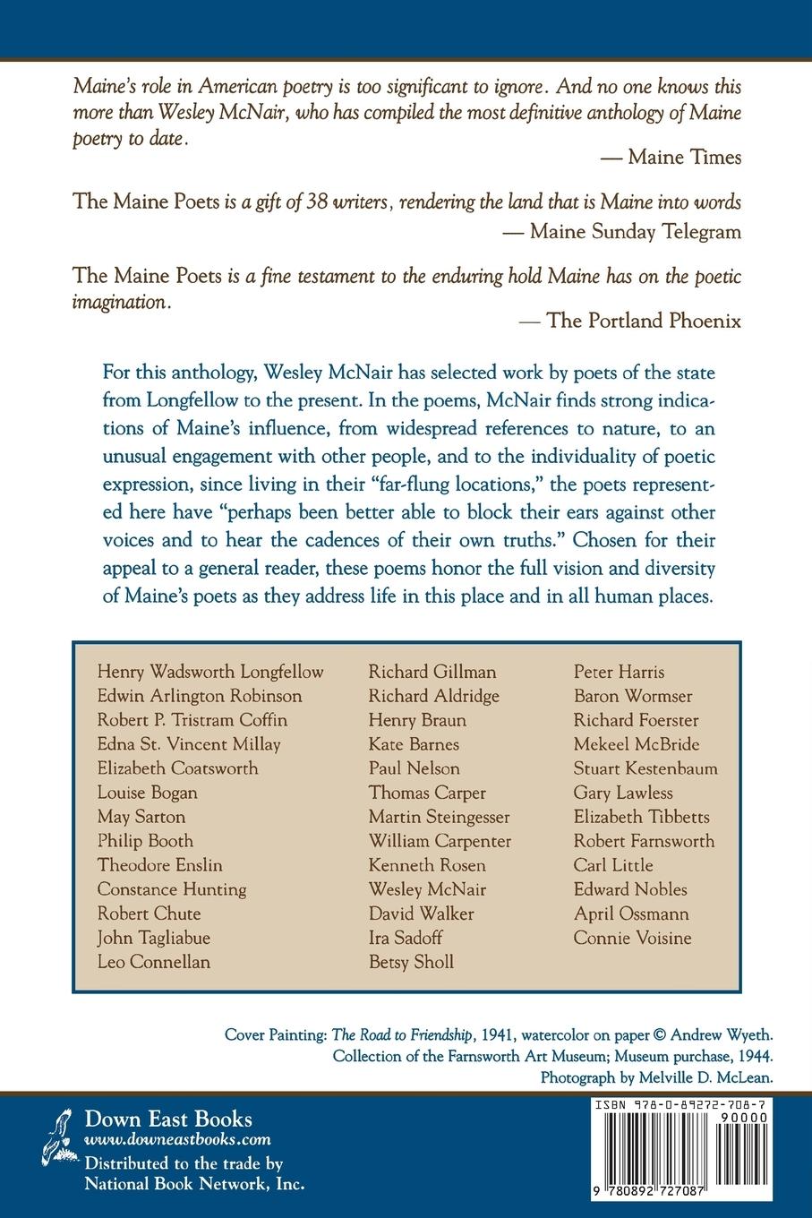 Rückseitencover The Maine Poets