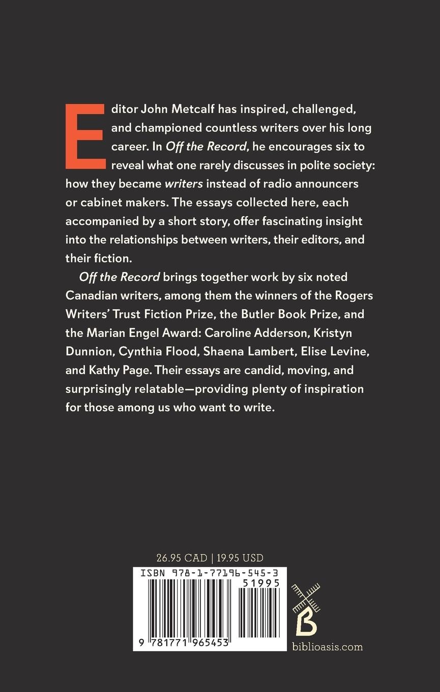 Rückseitencover Off the Record