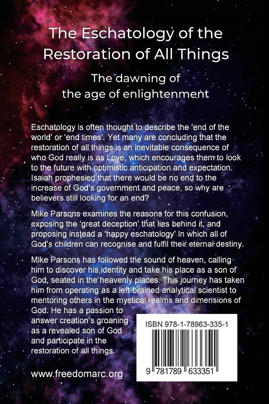 Rückseitencover The Eschatology of the Restoration of All Things