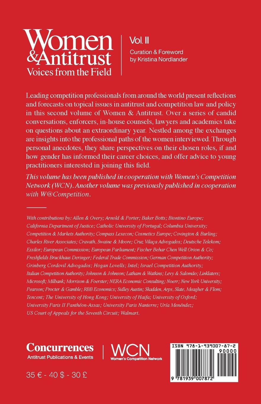 Rückseitencover Women & Antitrust: Voices from the Field, Vol. II