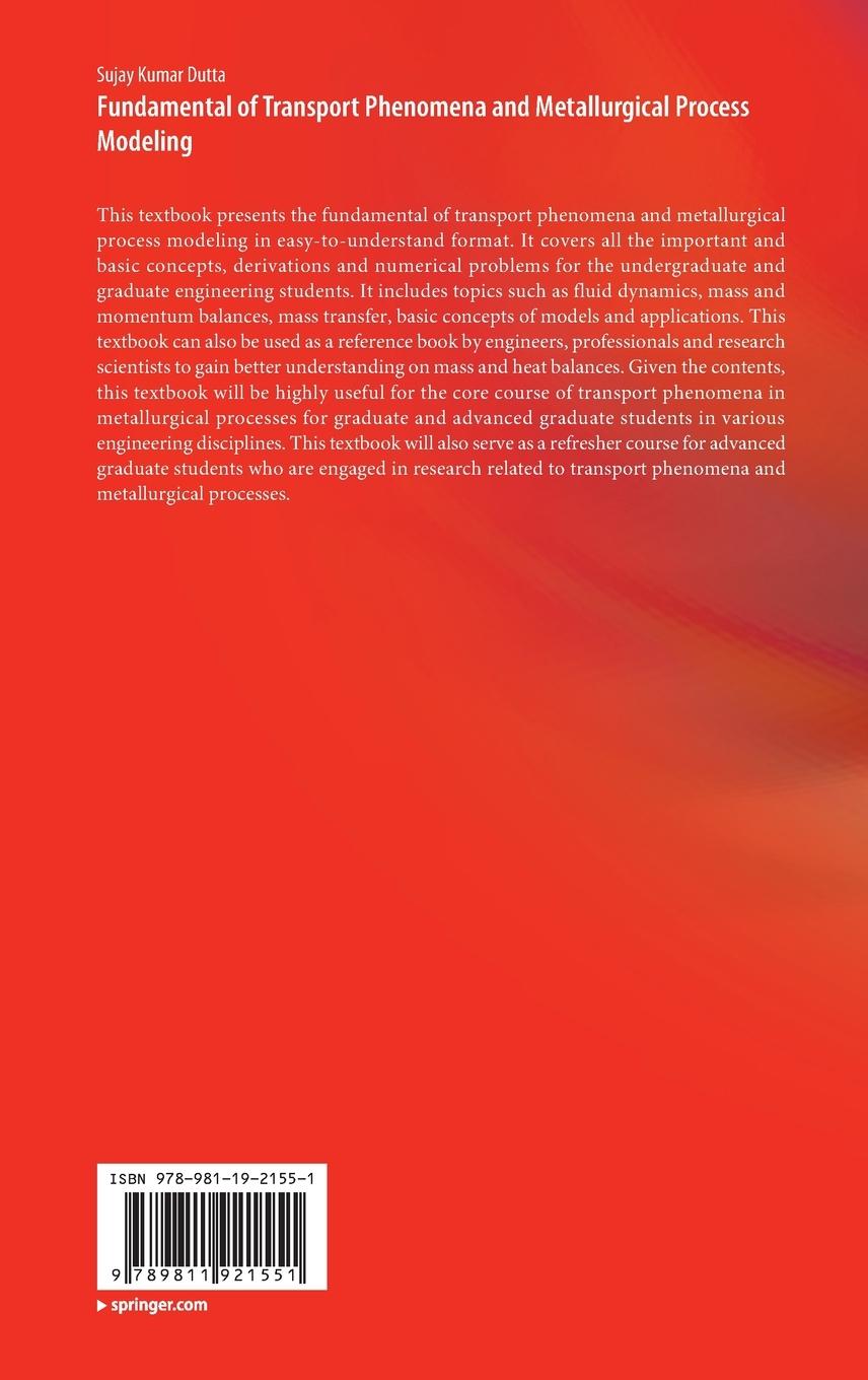 Rückseitencover Fundamental of Transport Phenomena and Metallurgical Process Modeling
