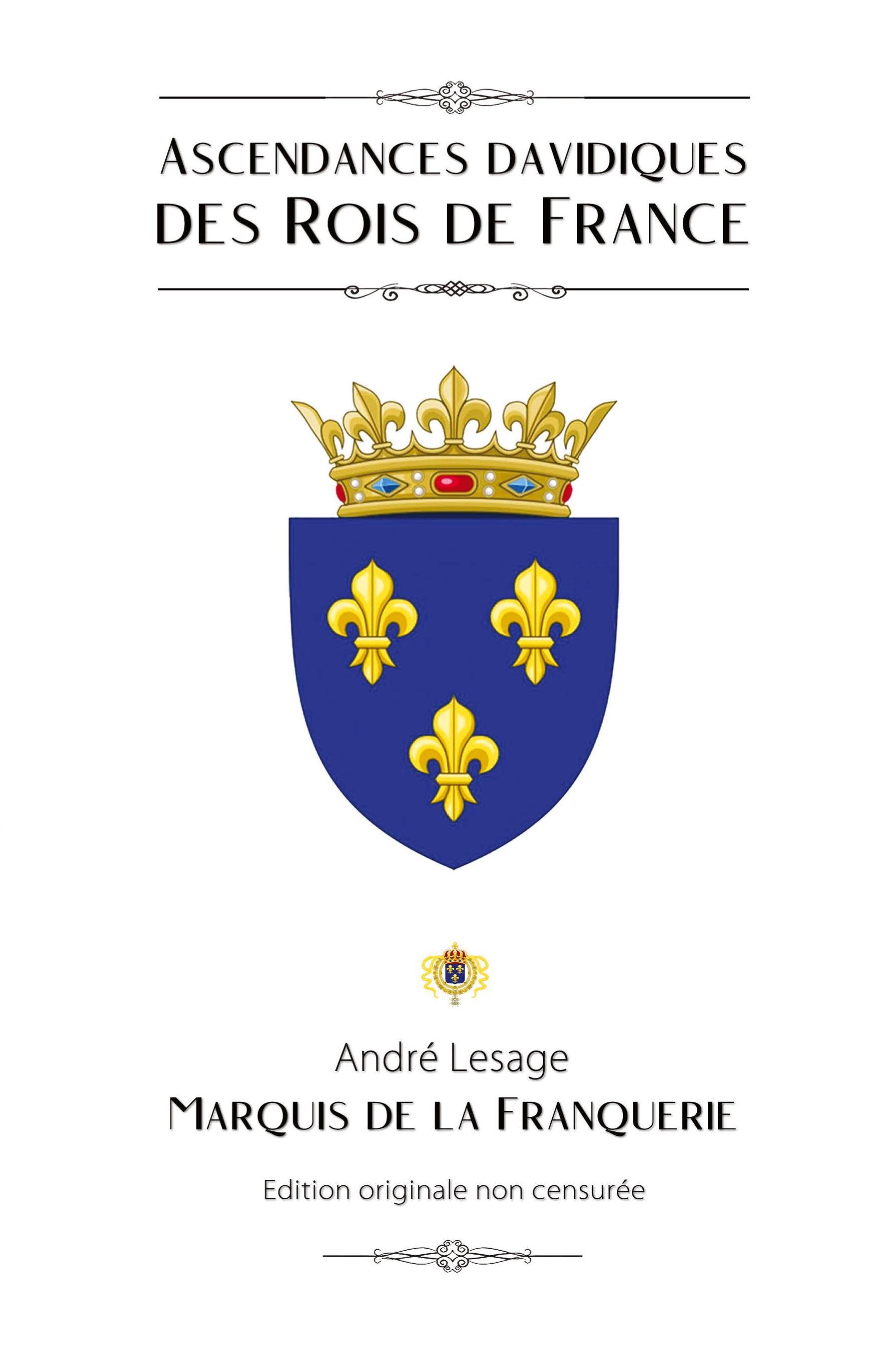 Vorderes Coverbild Ascendances davidiques des Rois de France