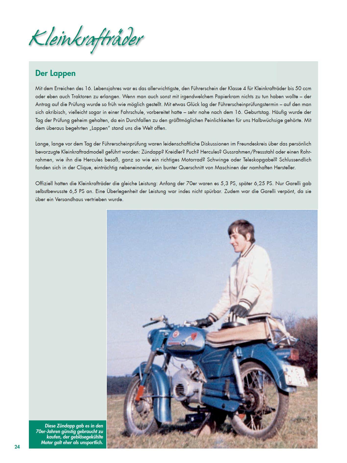 Beispielinhalt (Bild) Freiheit auf zwei Rädern - Motorräder der 50er - 80er Jahre