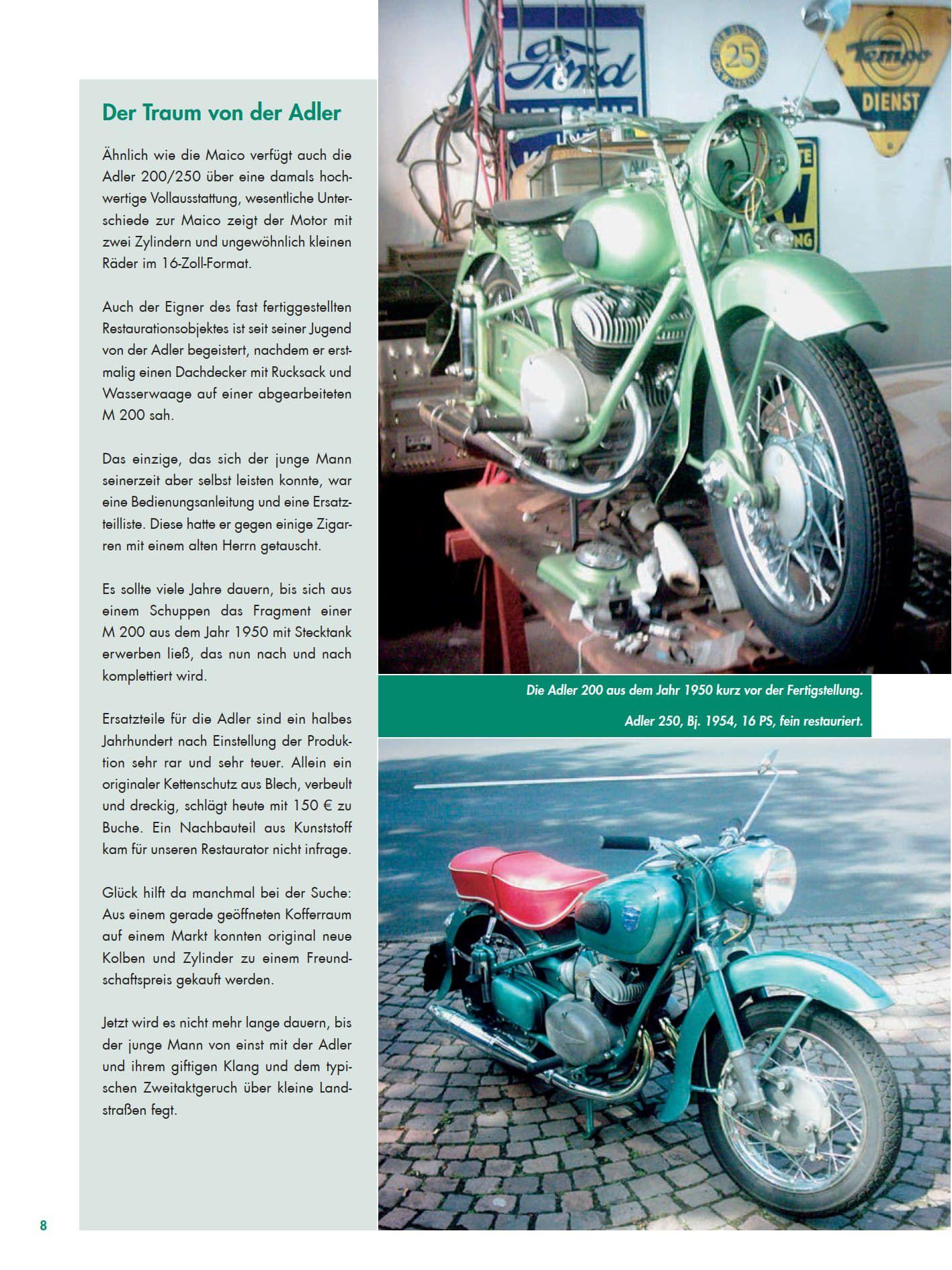 Beispielinhalt (Bild) Freiheit auf zwei Rädern - Motorräder der 50er - 80er Jahre