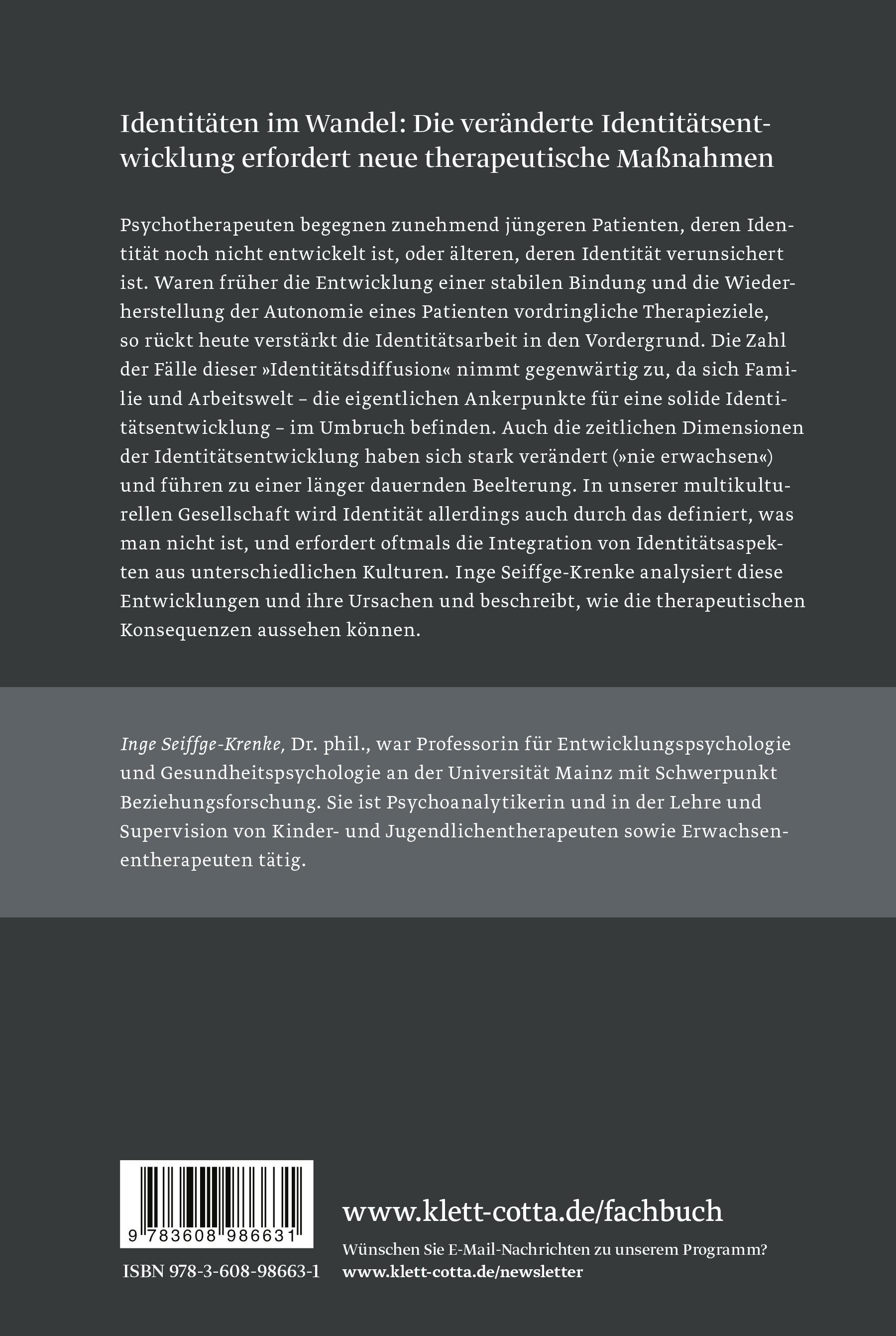 Rückseitencover Therapieziel Identität