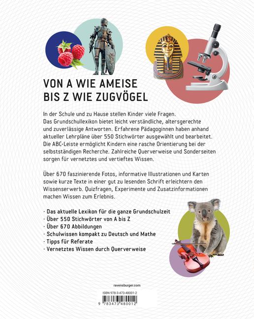 Beispielinhalt (Bild) Ravensburger Lexika - Das Ravensburger Grundschullexikon von A bis Z