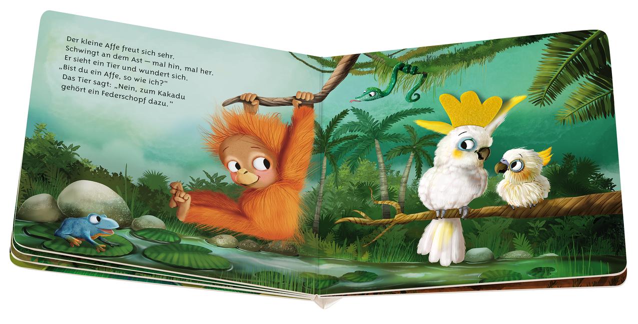 Beispielinhalt (Bild) Mein erstes Vorlese-Fühlbuch - Bist du ein Affe?