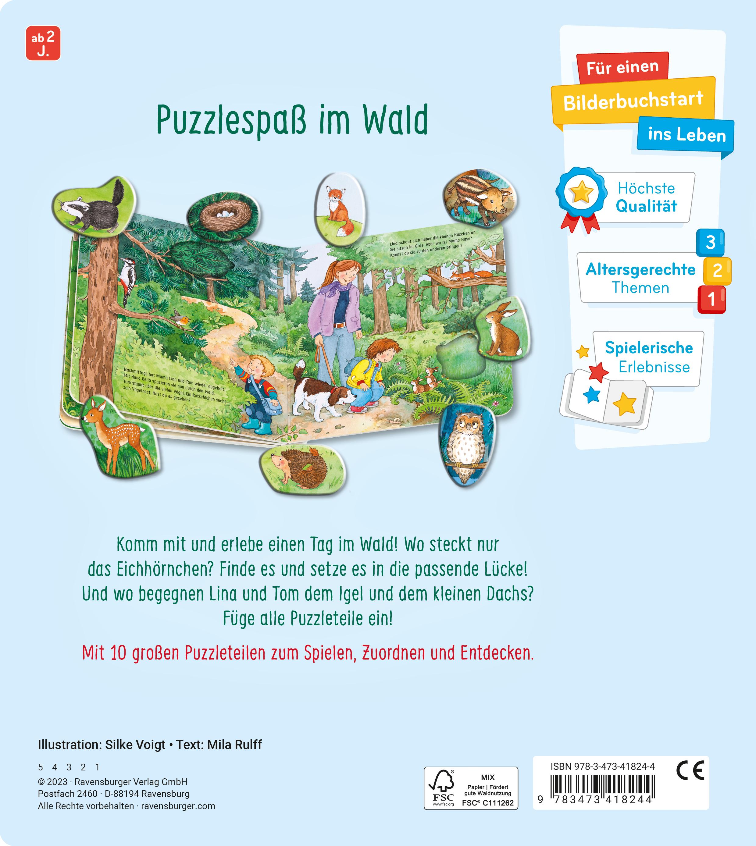 Rückseitencover Mein großes Puzzle-Spielbuch - Wald