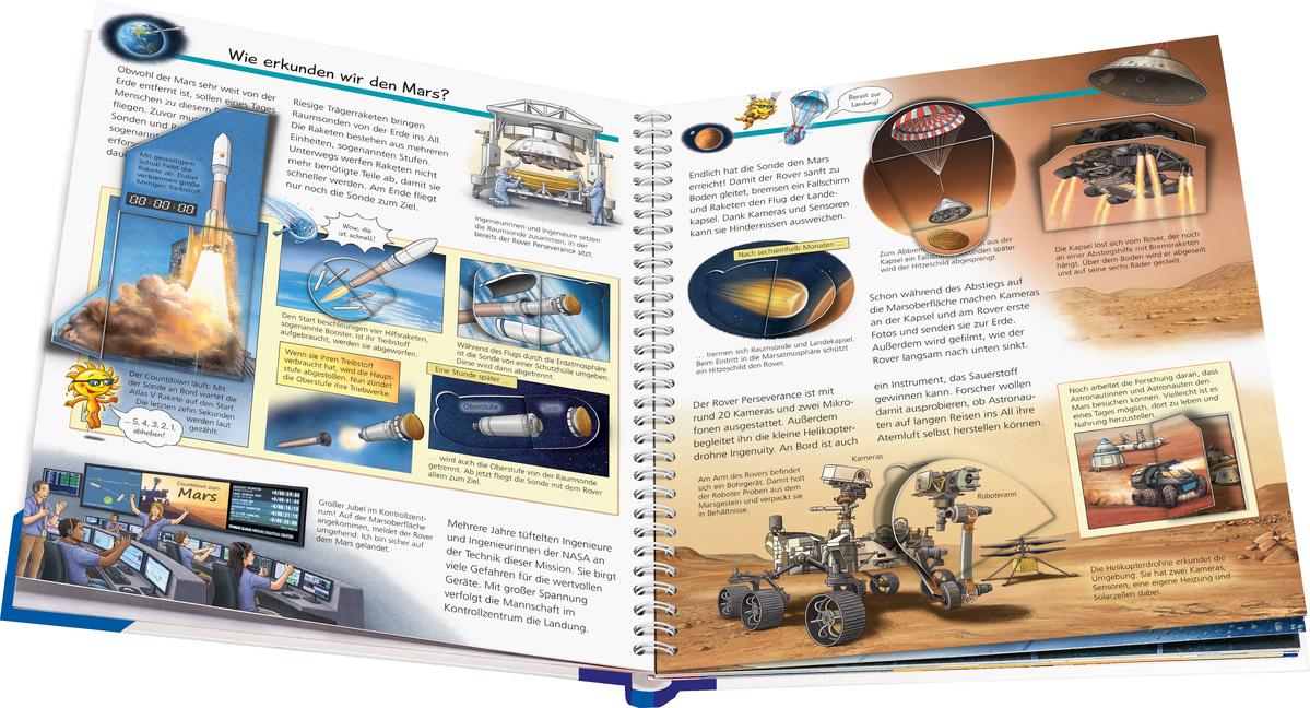Beispielinhalt (Bild) Wieso? Weshalb? Warum?, Band 59 - Wir erforschen Sterne und Planeten