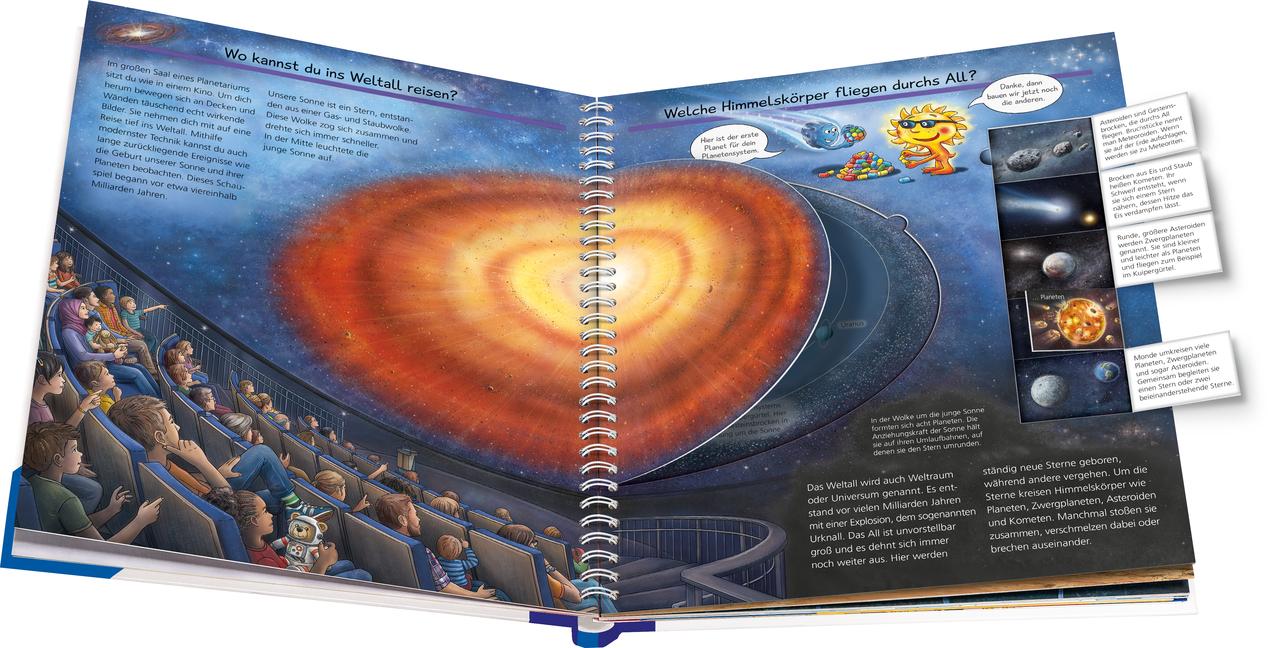 Beispielinhalt (Bild) Wieso? Weshalb? Warum?, Band 59 - Wir erforschen Sterne und Planeten