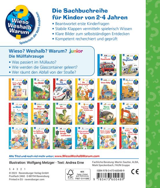 Beispielinhalt (Bild) Wieso? Weshalb? Warum? junior, Band 74 - Die Müllfahrzeuge