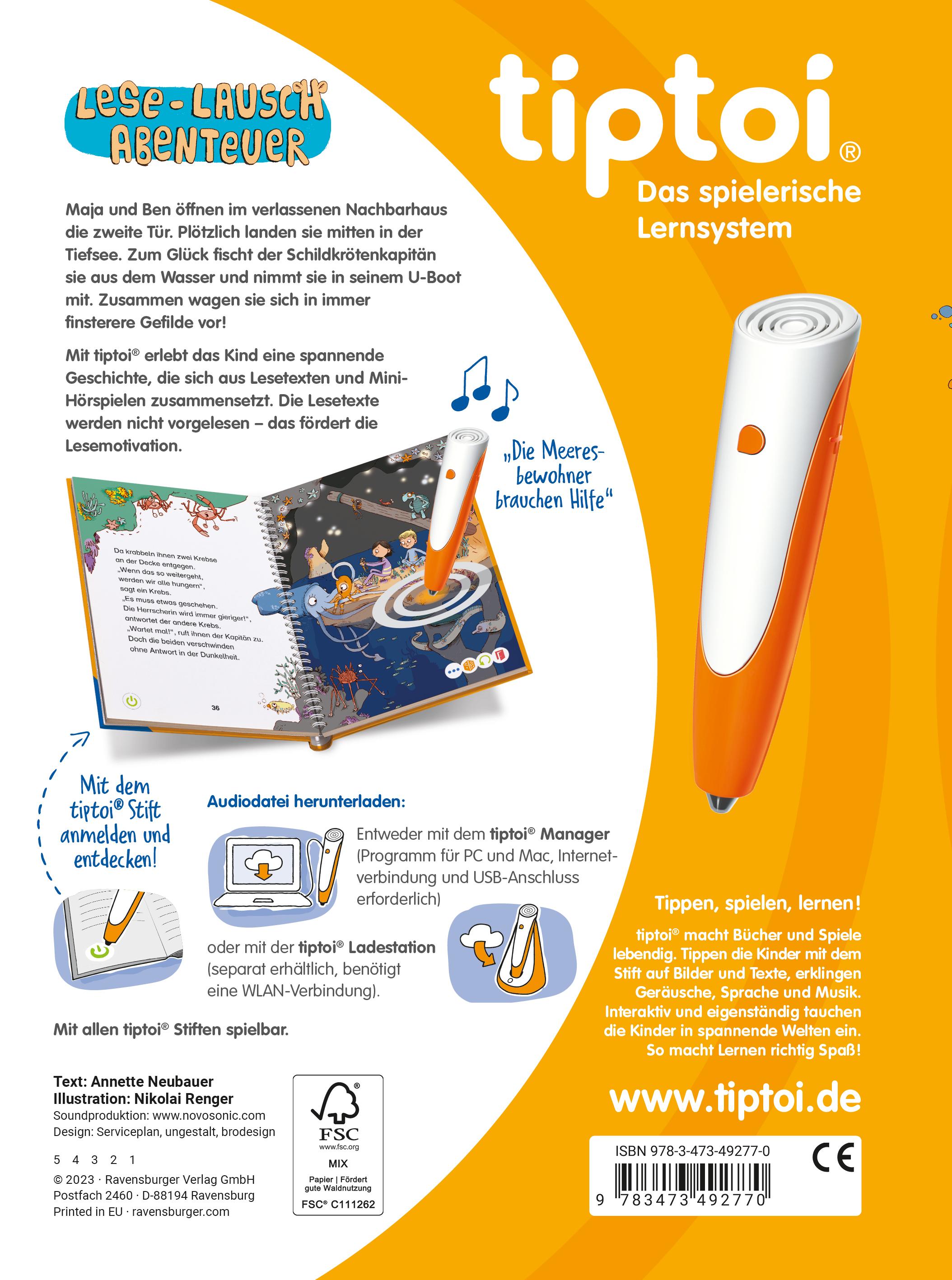 Rückseitencover tiptoi® Lese-Lausch-Abenteuer - Tiefsee