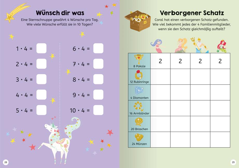 Beispielinhalt (Bild) Einhorn-Akademie - 1x1
