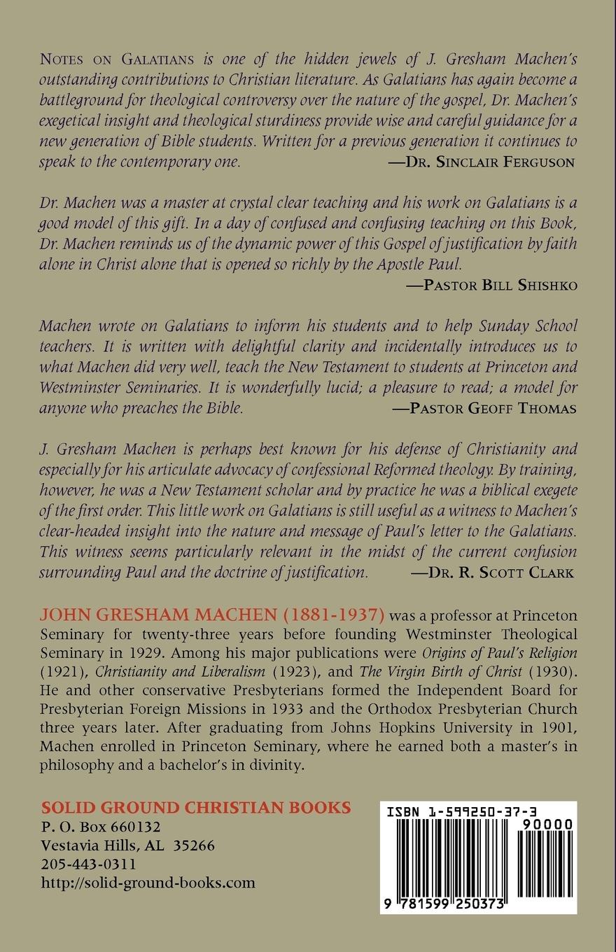 Rückseitencover NOTES ON GALATIANS