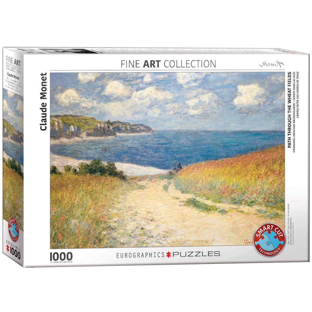 Vorderes Coverbild Strandweg zwischen Weizenfeldern von Claude Monet 1000 Teile