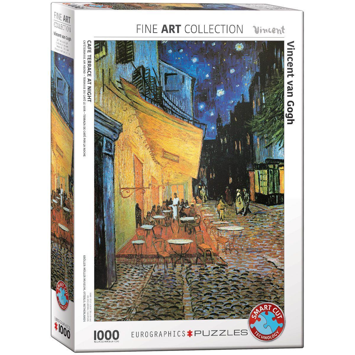 Vorderes Coverbild Caféterrasse am Abend von Vincent van Gogh 1000 Teile