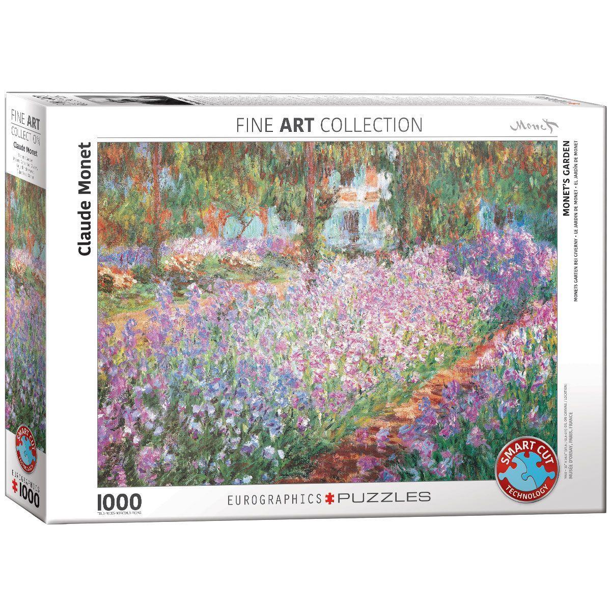Vorderes Coverbild Monets Garten bei Giverny von Claude Monet 1000 Teile