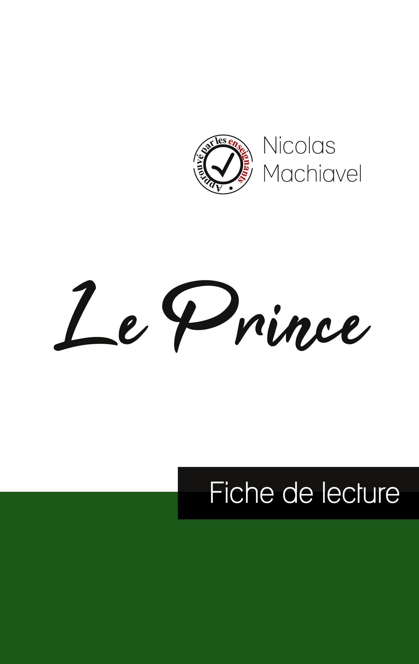 Vorderes Coverbild Le Prince de Machiavel (fiche de lecture et analyse complète de l'oeuvre)
