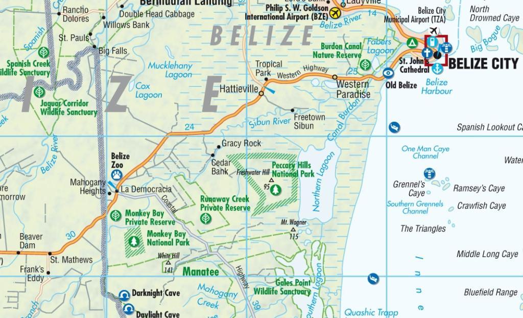 Beispielinhalt (Bild) Belize 1:500 000