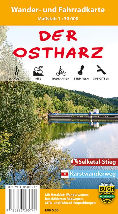 Vorderes Coverbild Ostharz 1 : 30 000 Wander- und Fahrradkarte
