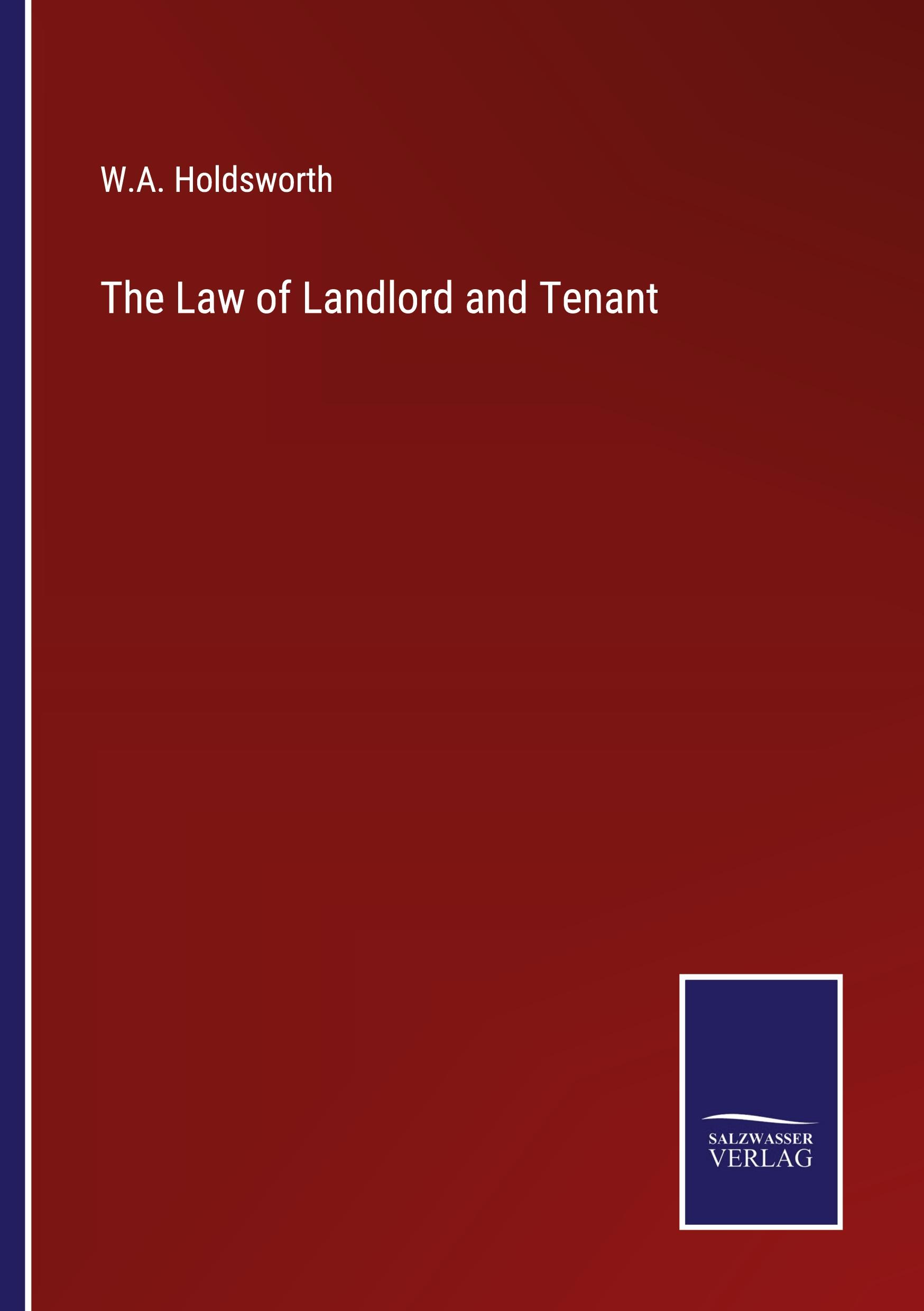 Vorderes Coverbild The Law of Landlord and Tenant