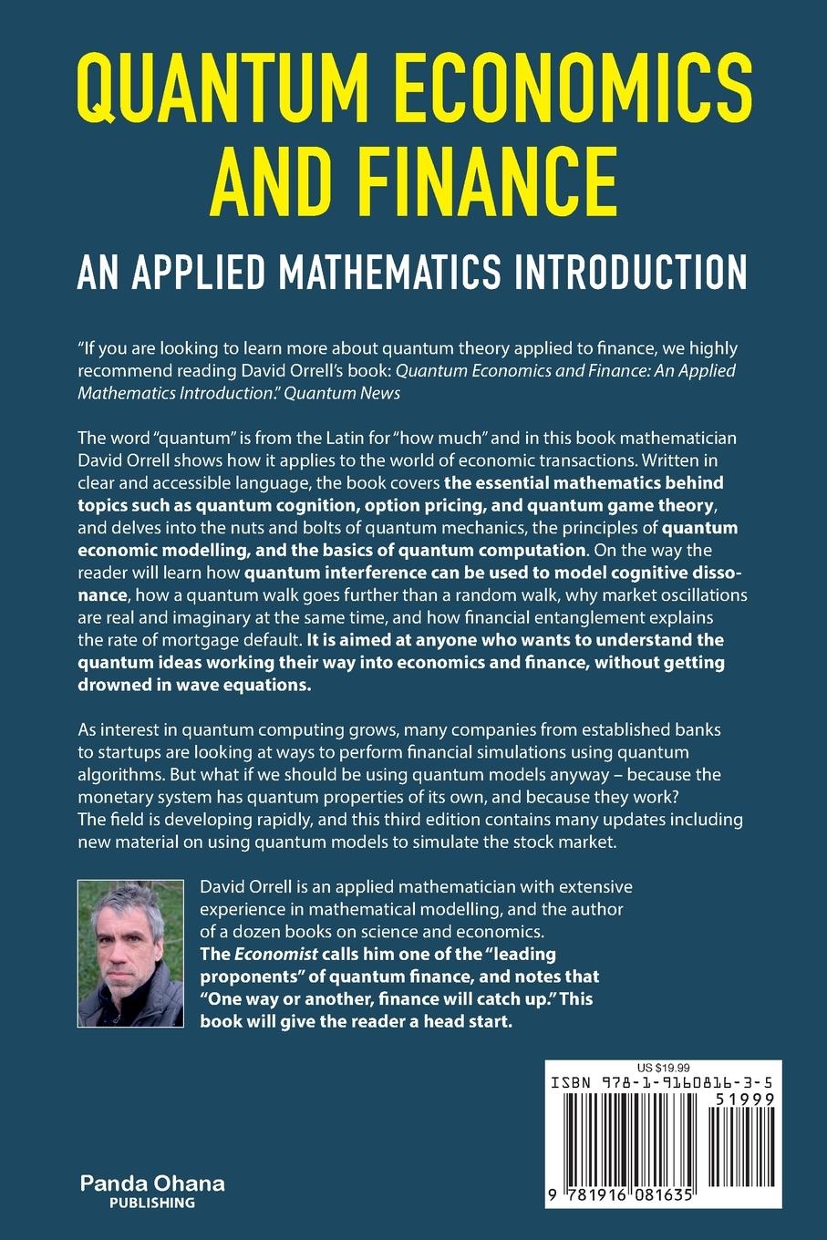 Rückseitencover Quantum Economics and Finance