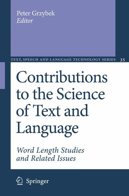 Vorderes Coverbild Contributions to the Science of Text and Language