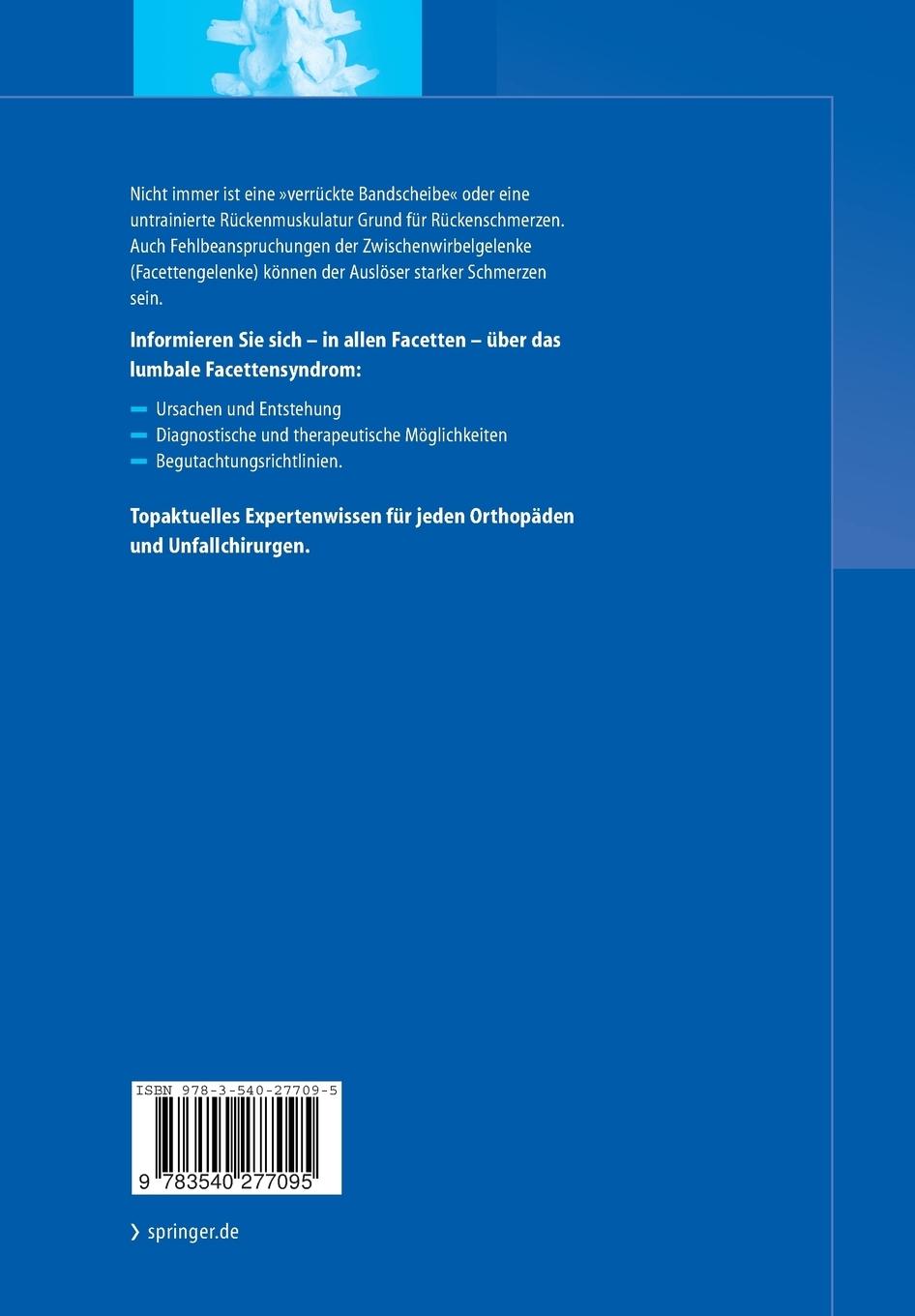 Rückseitencover Das lumbale Facettensyndrom