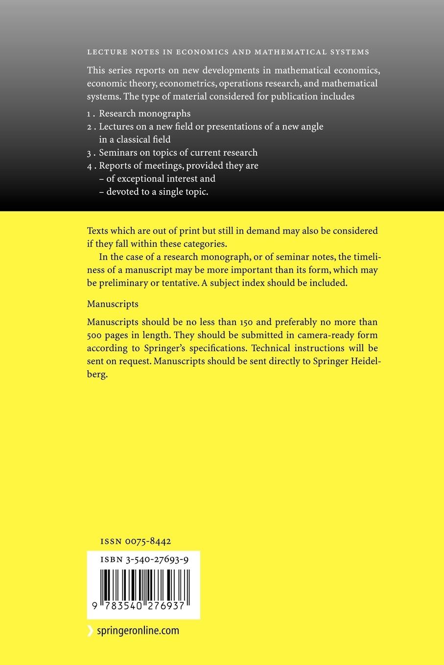 Rückseitencover Principles of Network Economics