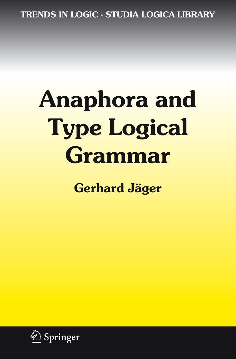 Vorderes Coverbild Anaphora and Type Logical Grammar