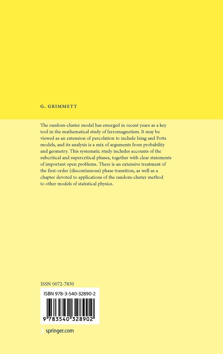 Rückseitencover The Random-Cluster Model