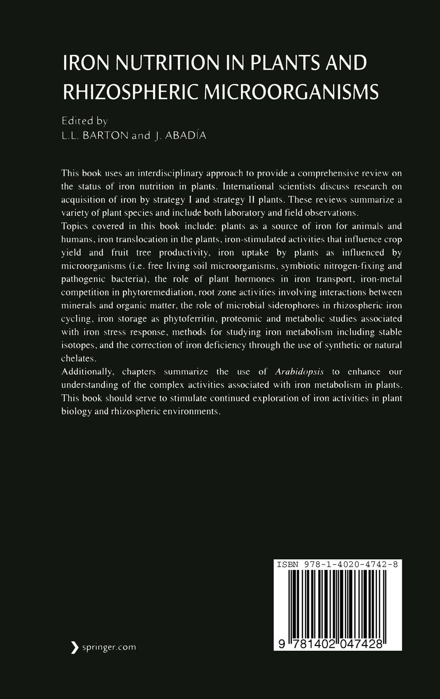 Rückseitencover Iron Nutrition in Plants and Rhizospheric Microorganisms