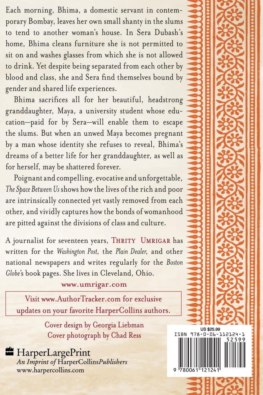 Rückseitencover The Space Between Us (Large Print)