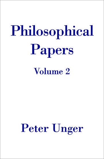 Vorderes Coverbild Philosophical Papers