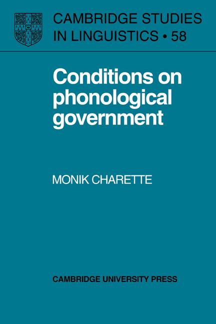 Vorderes Coverbild Conditions on Phonological Government
