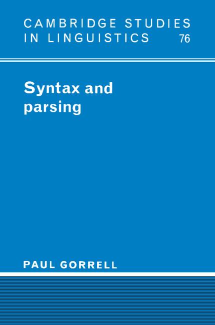 Vorderes Coverbild Syntax and Parsing