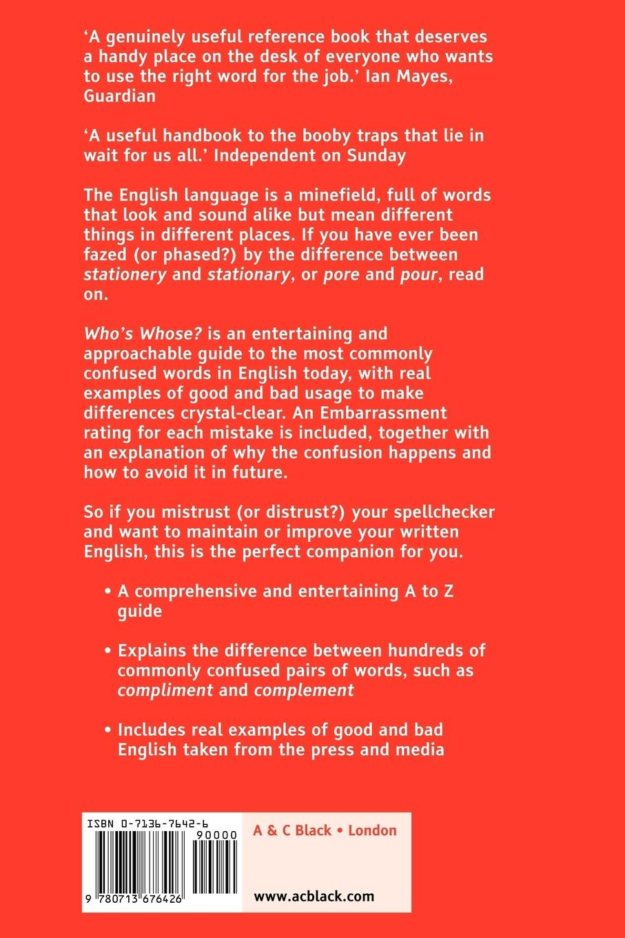 Rückseitencover Who's Whose?