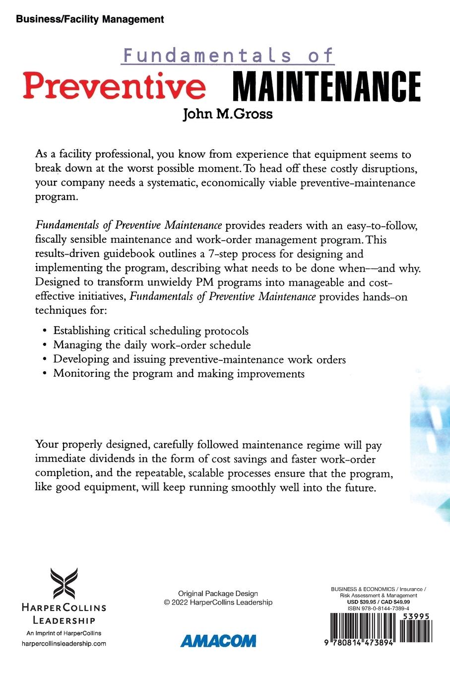 Rückseitencover Fundamentals of Preventive Maintenance