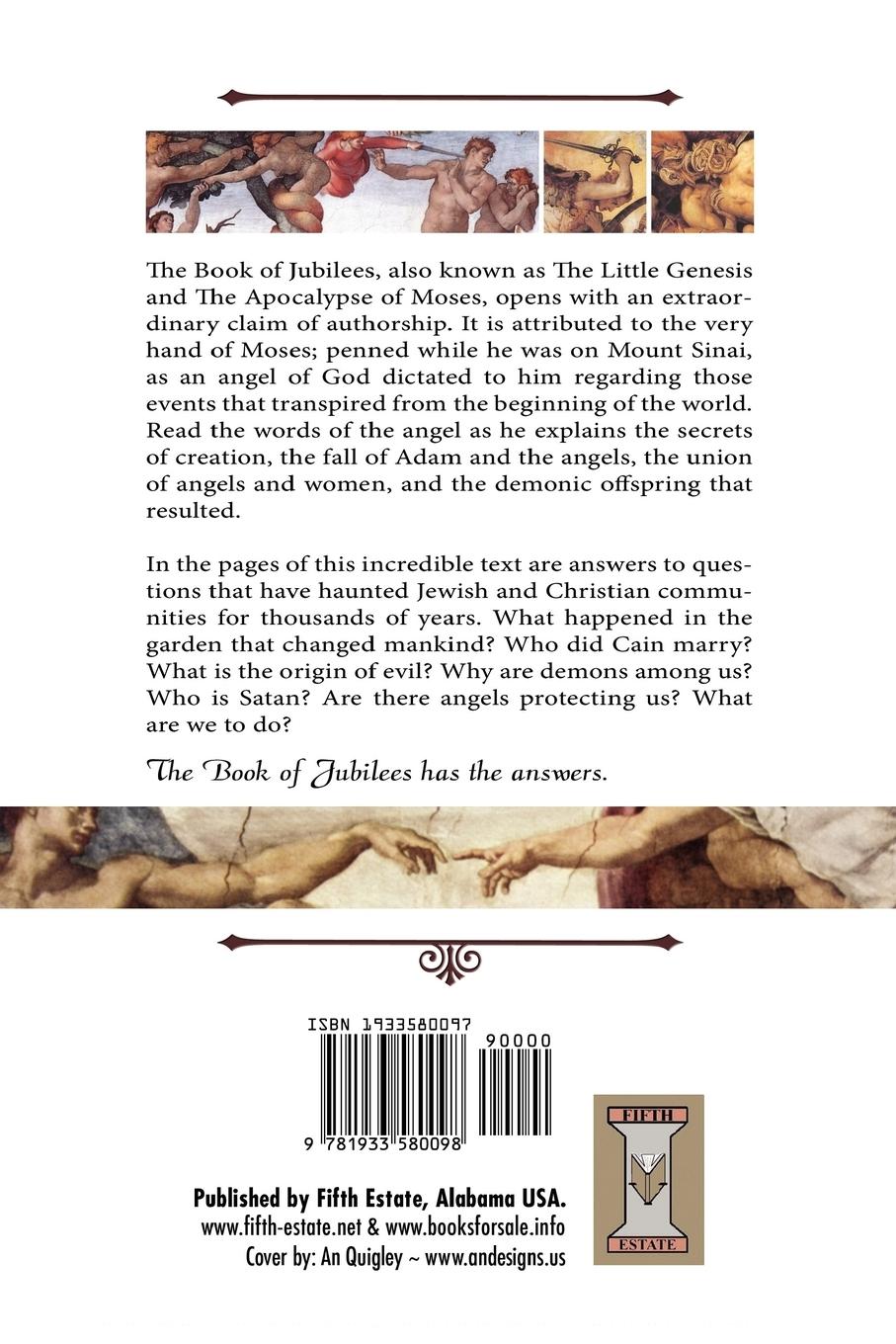Rückseitencover The Book of Jubilees; The Little Genesis, the Apocalypse of Moses