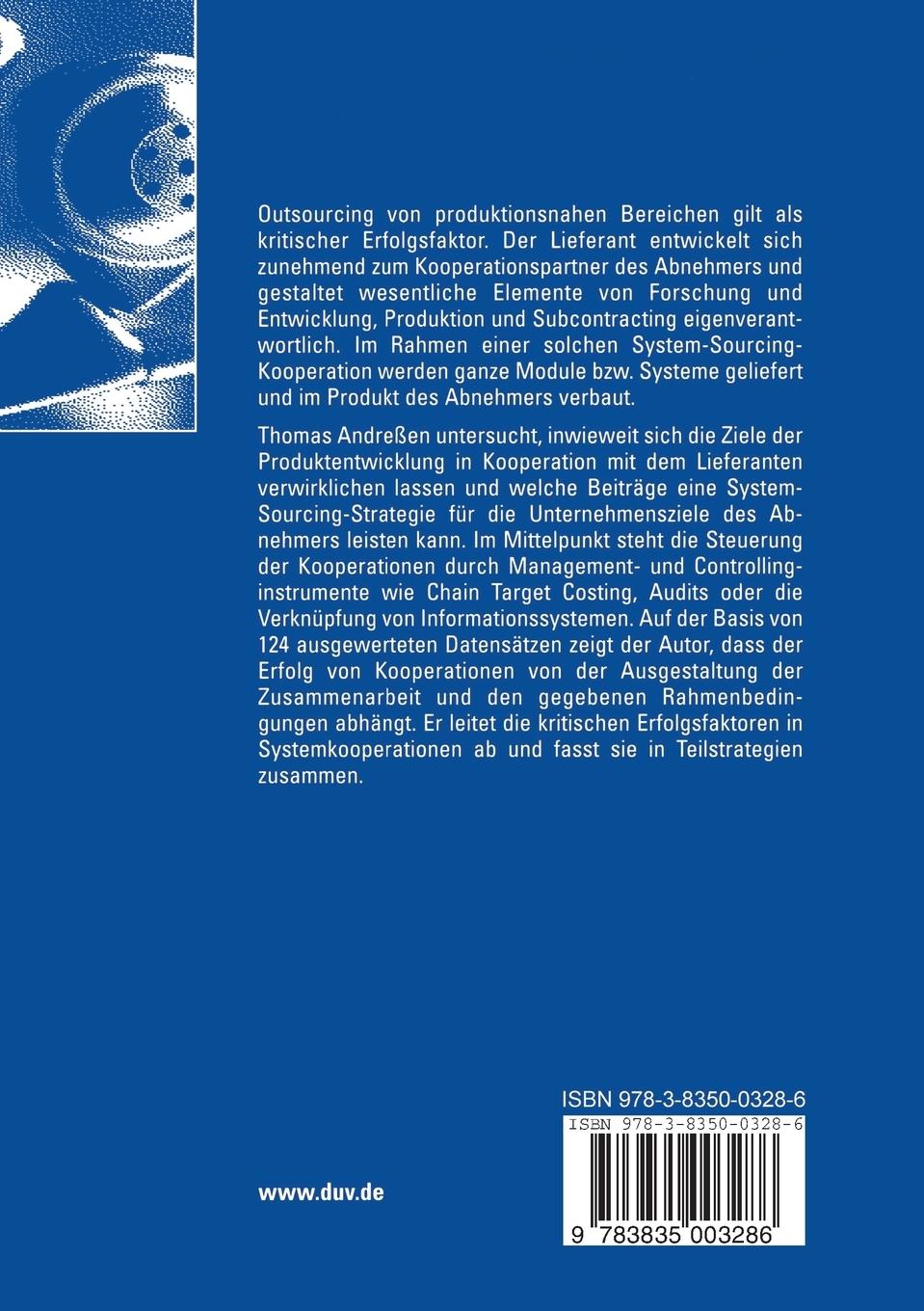 Rückseitencover System Sourcing - Erfolgspotenziale der Systembeschaffung