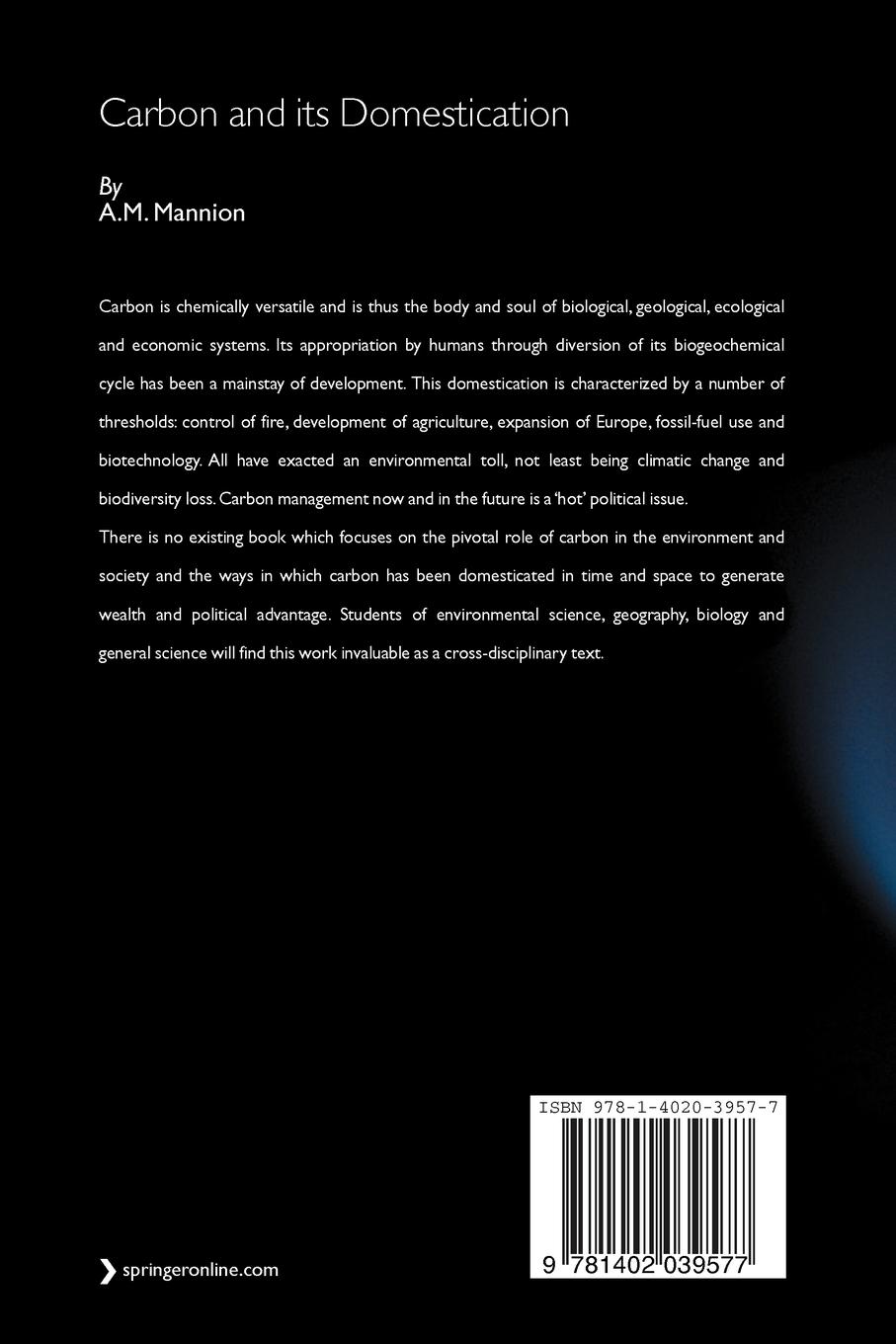 Rückseitencover Carbon and Its Domestication